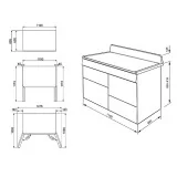 smeg Кухня Виктория, синий, 110x60 TR4110AZ