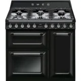 smeg TR93BL Cocina Victoria, negro brillante