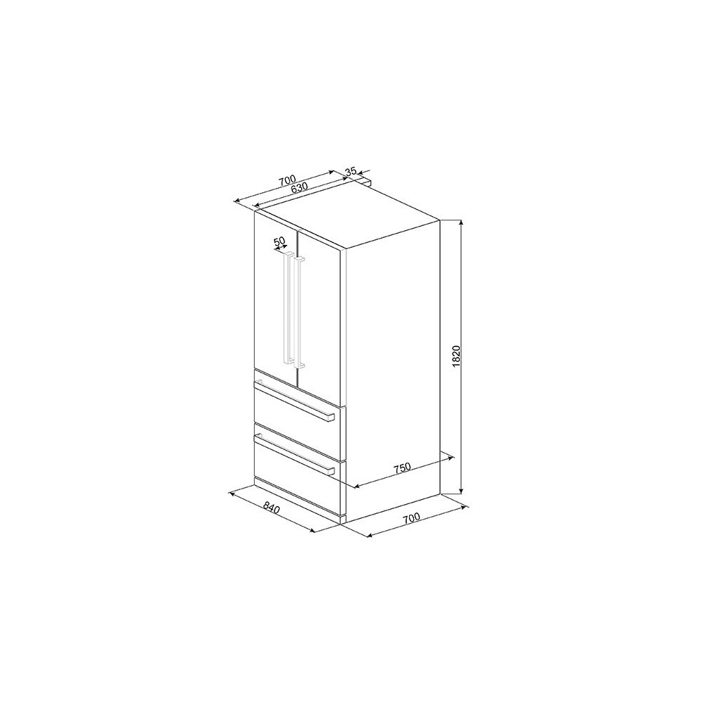 sMEG FQ55FXE FRANCHER DOOR FRIGERADOR