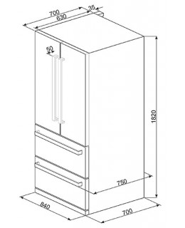 smeg fq55fxe Frigorifero French Door