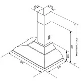 smeg kc19a Cappa a parete, 90 cm, panna.