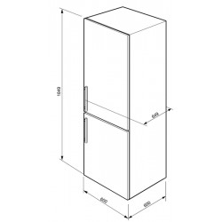 smeg cf33bp Refrigerador combinado, 60 cm blanco