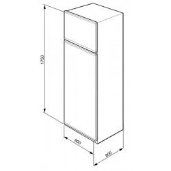 smeg fd32aps1 两门冰箱，60 厘米，银色