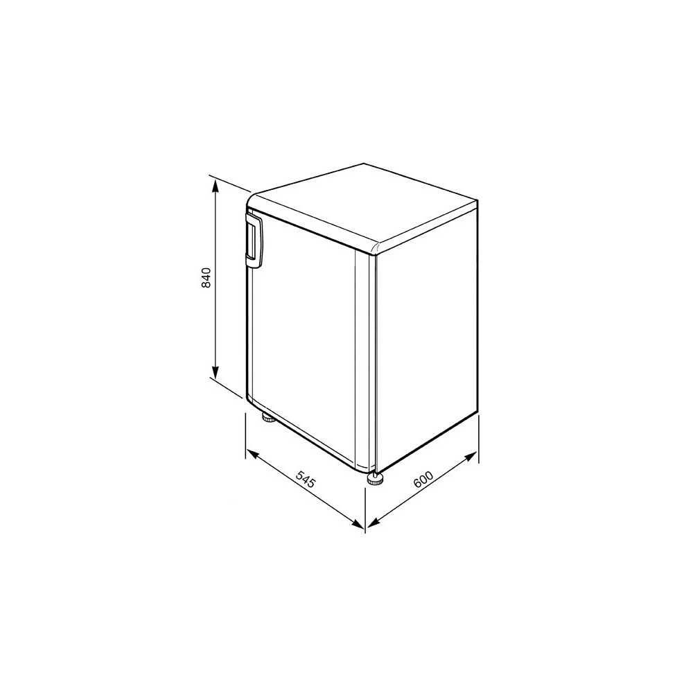 smeg fa120aps однопортный холодильник, 54,5 см, серебро