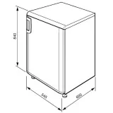 smeg fa120ap однодверный холодильник, 54,5 см, белый