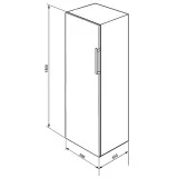 smeg cv31x2pne 立式冷冻柜，60 厘米，防指纹不锈钢