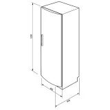 smeg cv275pnf Congelador vertical, 60 cm, blanco.