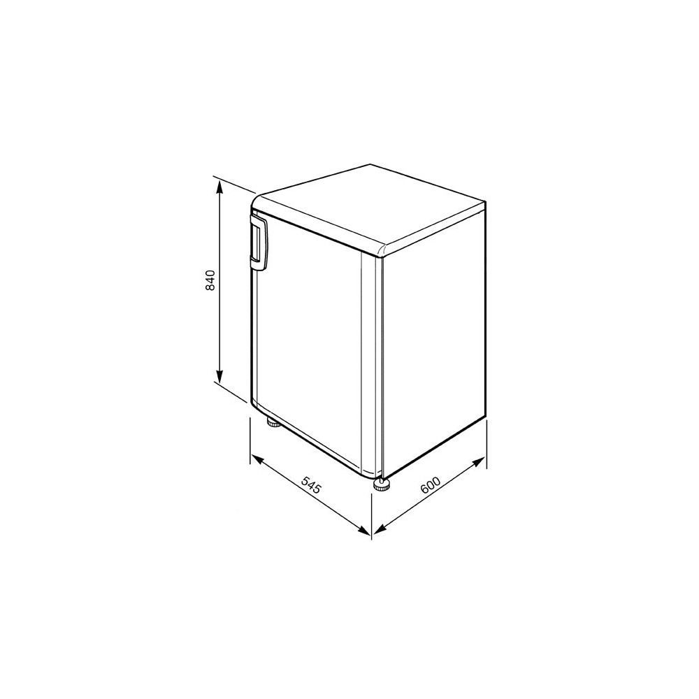 smeg cv102ap congelador vertical, 54,5 cm, blanco