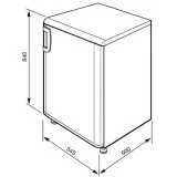 smeg cv102ap congelador vertical, 54,5 cm, blanco