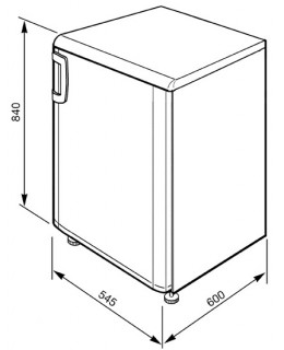 smeg cv102ap congelador vertical, 54,5 cm, blanco