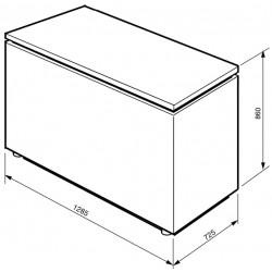 smeg co302 Congelador horizontal, 128,2 cm, blanco