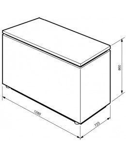 smeg co302 卧式冷冻柜，128.2 厘米，白色