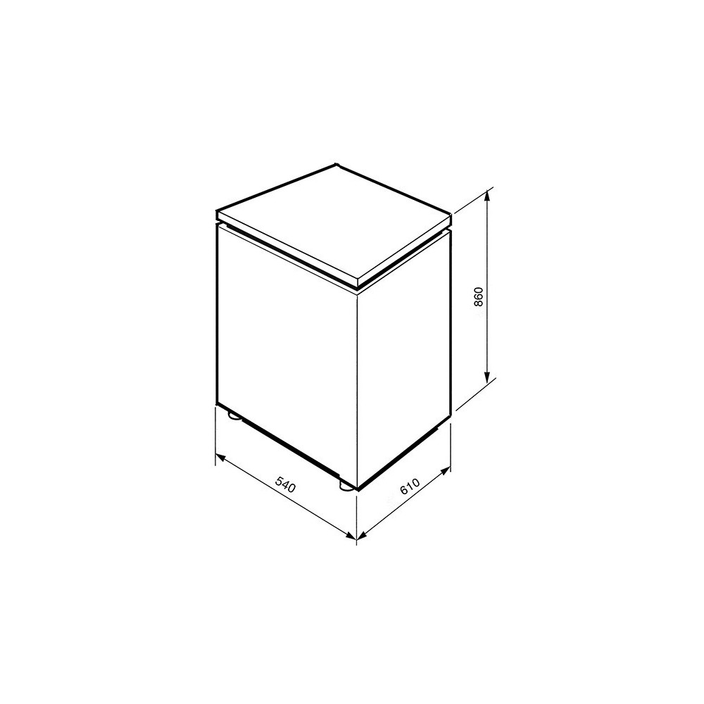 smeg co103 Горизонтальный морозильник, 54 см, белый