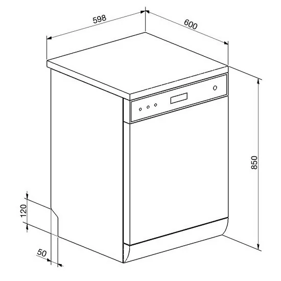 smeg lvs325fx Посудомоечная машина из нержавеющей стали с защитой от отпечатков пальцев, класс А+