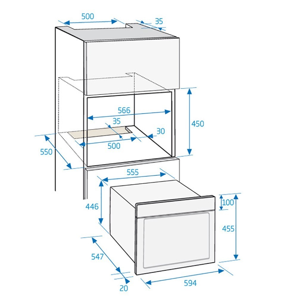 Beko BCW18500X Компактный печь Superia с 40 L полости