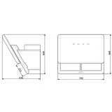 smeg KFAB75RD Стены, эстетика Anni '50, красный, 75 см