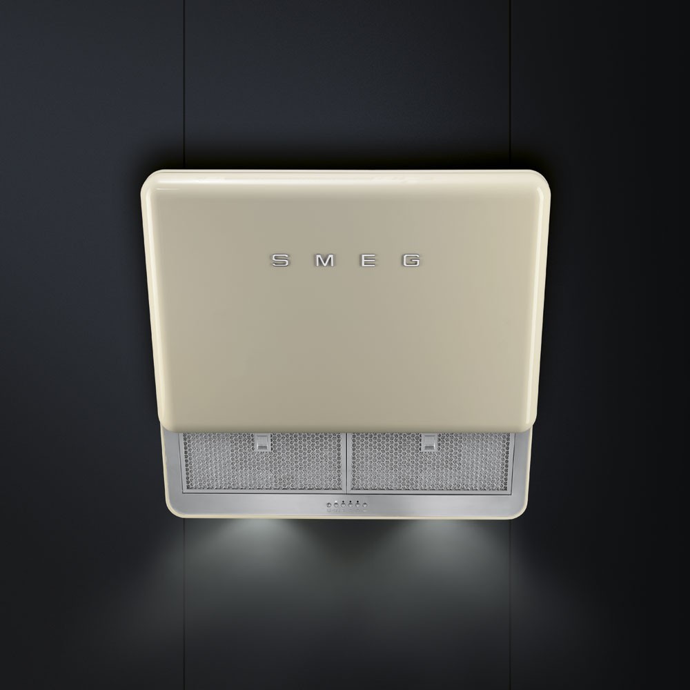 smeg KFAB75CR Capucha de pared, estética Anni '50, crema, 75 cm