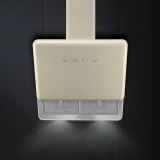 smeg KFAB75 Cappa a parete, estetica Anni '50, rossa, 75 cm