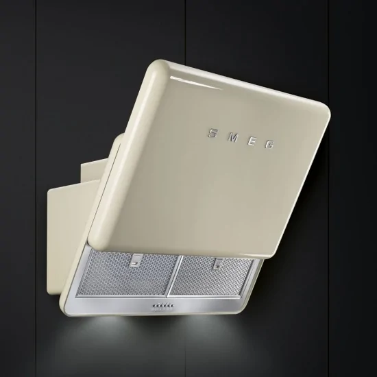 smeg KFAB75CR Capucha de pared, estética Anni '50, crema, 75 cm