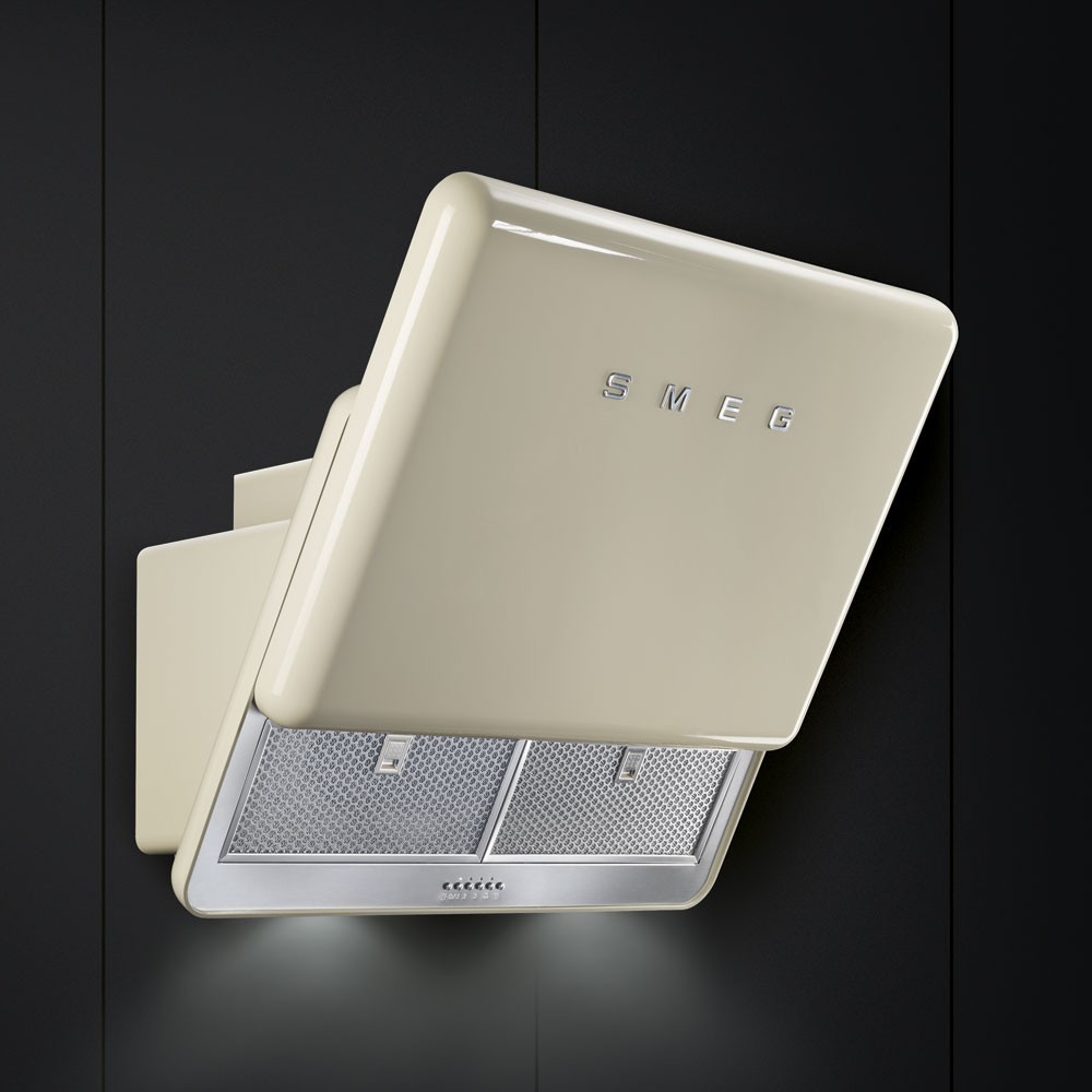 smeg KFAB75CR Capucha de pared, estética Anni '50, crema, 75 cm