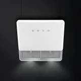 smeg KFAB75WH Capota de pared, estética Anni 50, blanco, 75 cm