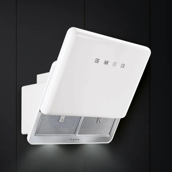 smeg KFAB75WH Capota de pared, estética Anni 50, blanco, 75 cm