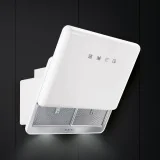smeg KFAB75WH Cappa a parete, estetica Anni '50, bianca, 75 cm