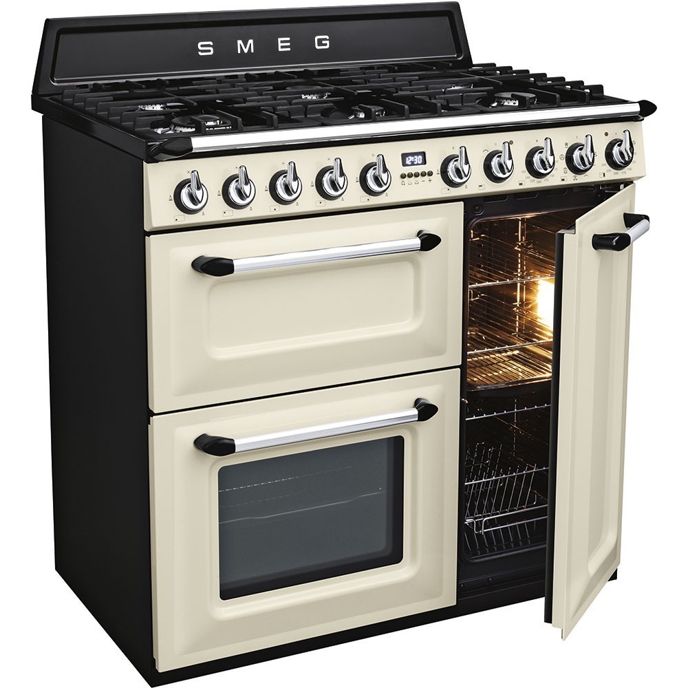 smeg TR93P Cucina Victoria, panna, 90x60. Classe energetica A, 