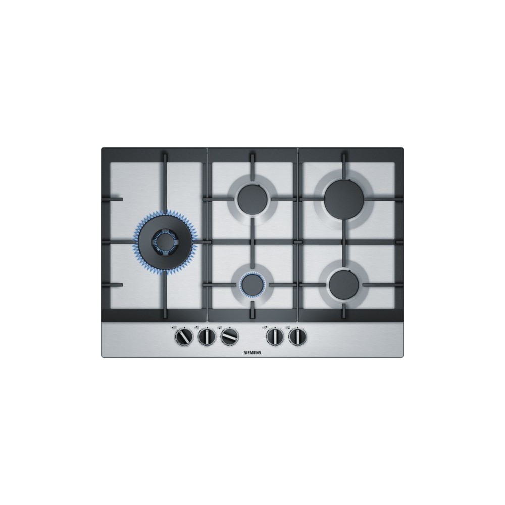 siemen EC845SB90E Gasplan 5 Brände 75cm Edelstahl Gusseisengitter