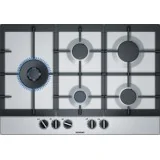 siemens EC845SB90E Plan de gaz 5 feux 75cm en acier inoxydable grilles en fonte