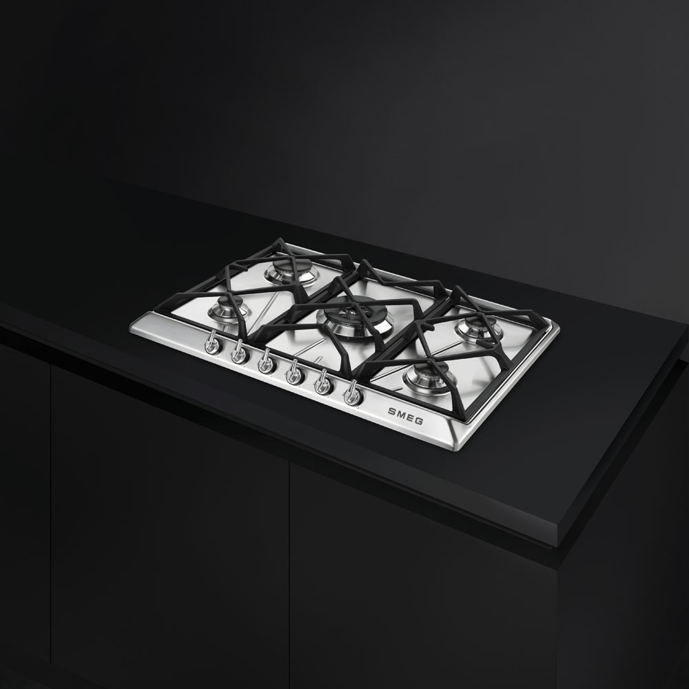 smeg SR975XGH Piano di cottura, 70 cm, inox