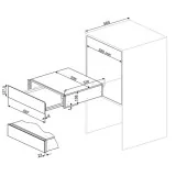 smeg ctps613nr Cajón sommelier, vidrio negro Eclipse con cobre 