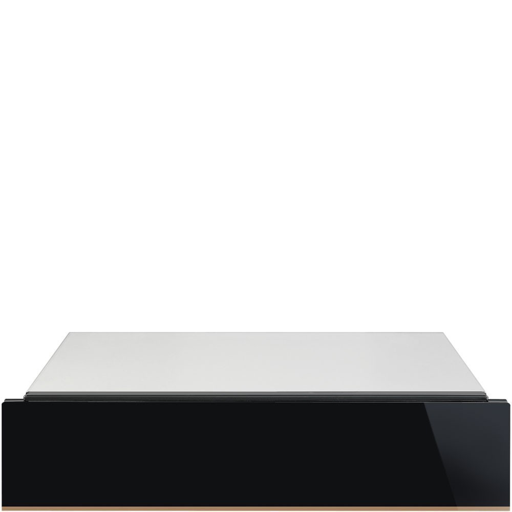 smeg ctps613nr Cajón sommelier, vidrio negro Eclipse con cobre 