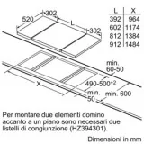 siemens ET375FFB1E Profili laterali in acciaio inox Domino vetroceramica 30 cm