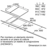 siemens ET375FFB1E Profili laterali in acciaio inox Domino vetroceramica 30 cm