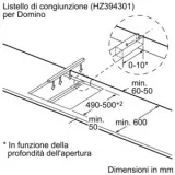 siemens ET375GF11E Profili laterali in acciaio inox Domino vetroceramica 30 cm