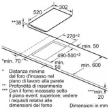 siemens ET375GF11E Profili laterali in acciaio inox Domino vetroceramica 30 cm