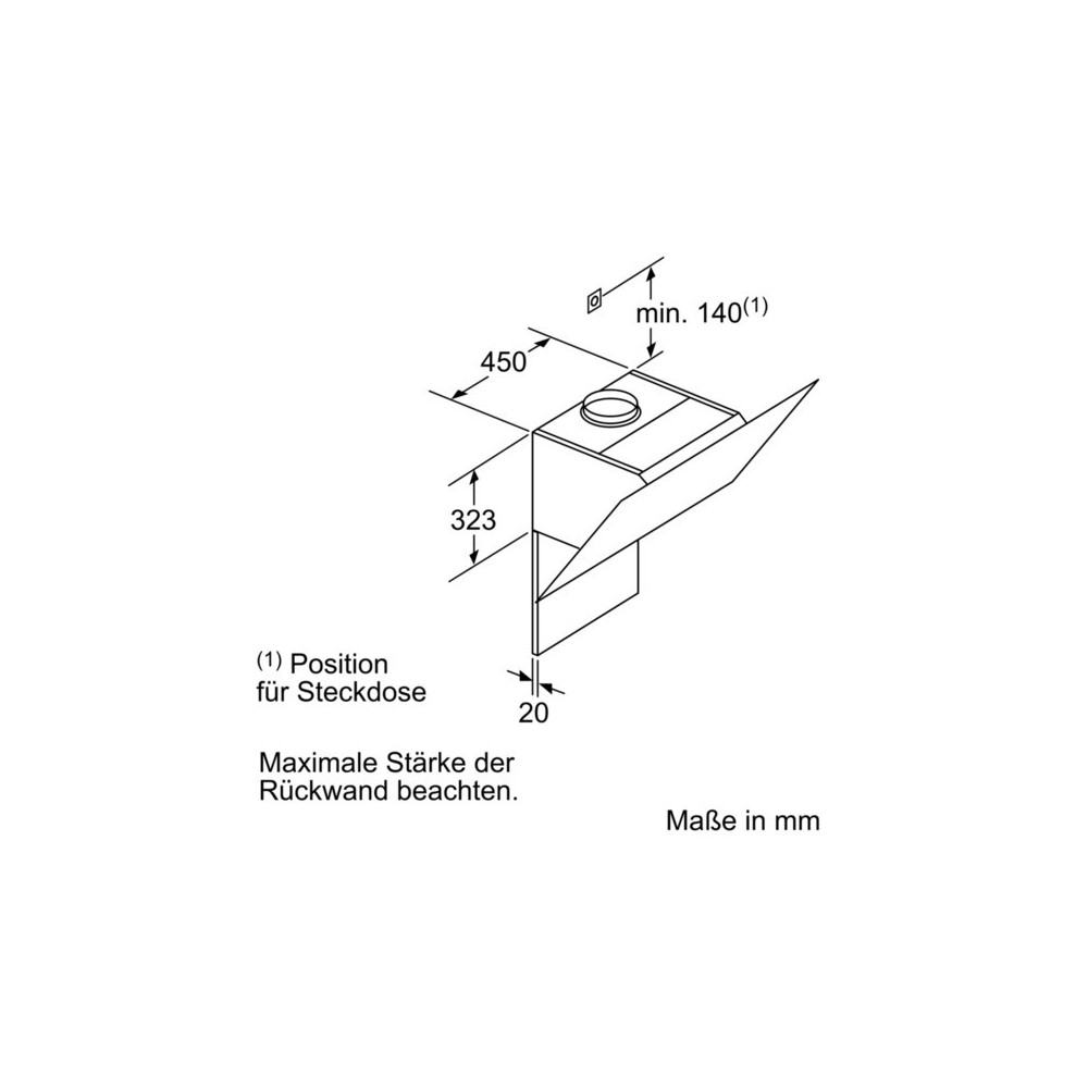 siemens LC86KA670 Cappa aspirante per montaggio a muro Design inclinato Larghezza 80 cm