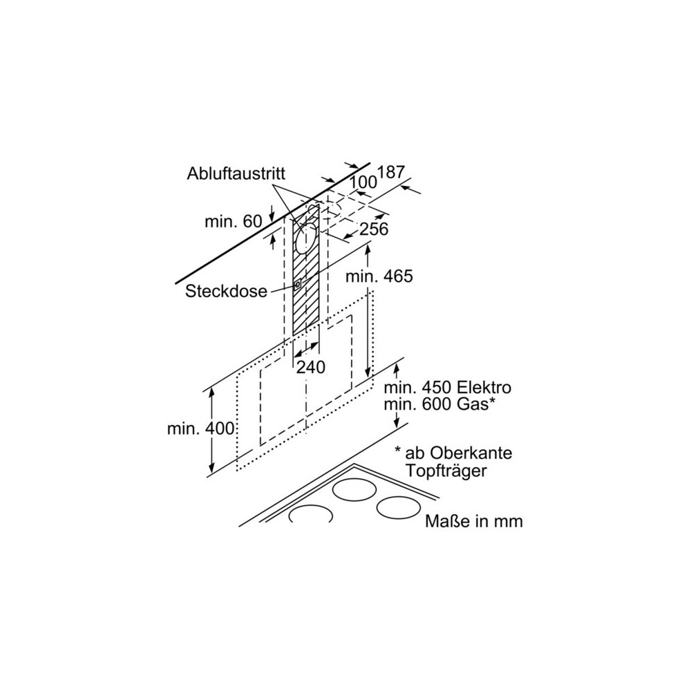 siemens LC86KA670 Cappa aspirante per montaggio a muro Design inclinato Larghezza 80 cm