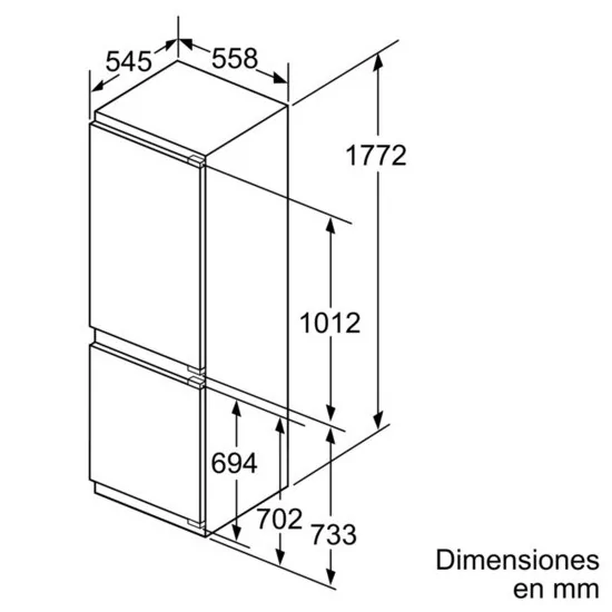bosch KIN86AF30F frigorifero combinato integrabile