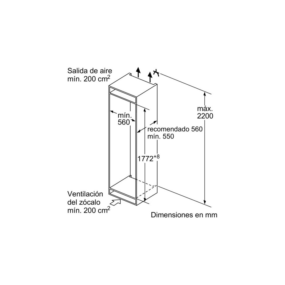 bosch KIN86AF30F frigorifero combinato integrabile