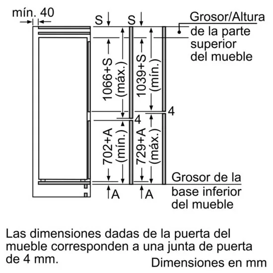 bosch KIN86AF30F frigorifero combinato integrabile