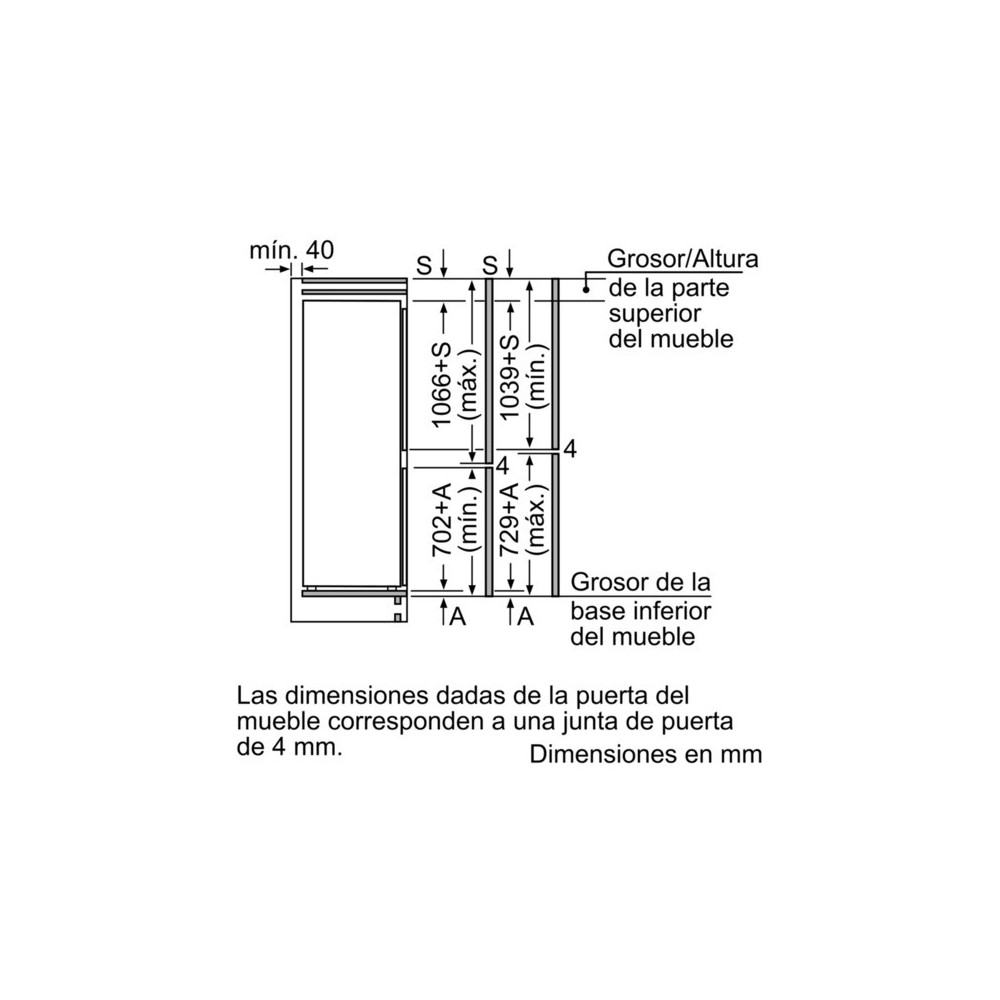bosch KIN86AF30F frigorifero combinato integrabile