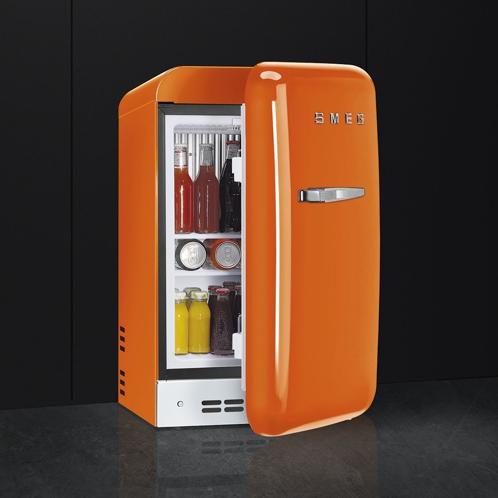 smeg FAB5RO Minibar anni '50, arancione, 40 cm.