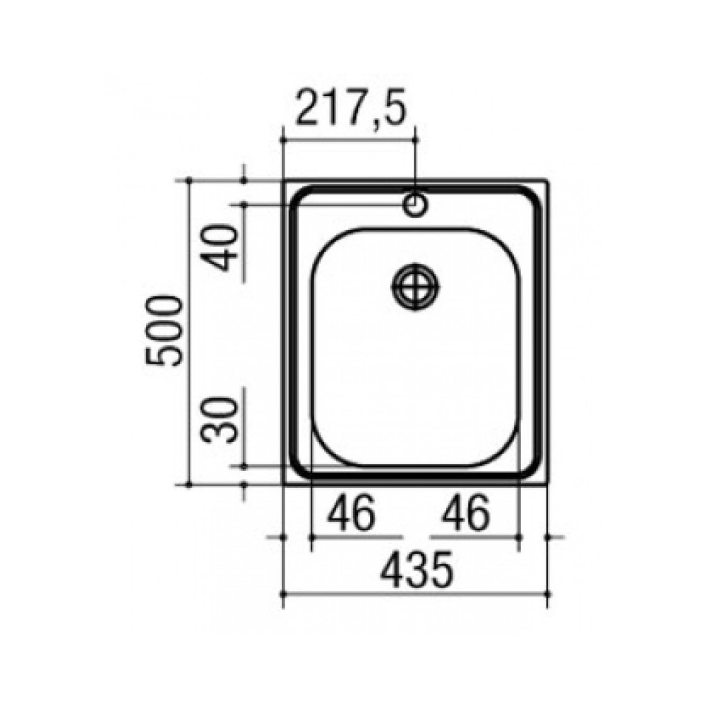 jolly inox 43,5X50 1 VASCA INCASSO INOX LIFE 3"½