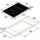 HI 1995 G piano induzione 90 cm