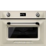 smeg SF4920MCP 紧凑型组合微波炉，奶油