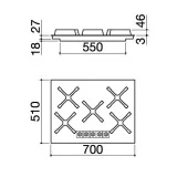 barazza Unique da 60 1PUN64 piano cottura