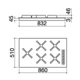 barazza 1pun95 90 CM UNIQUE BUILT-IN HOB