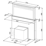 smeg Kdd90vxe-2 Cappa Downdraft, 90 cm